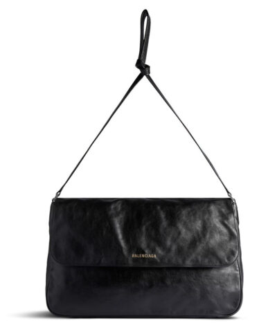 Balenciaga Grungy Medium Messenger Bag Black